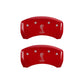 MGP Rear set 2 Caliper Covers Engraved Rear Snake Red finish silver ch