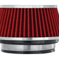 Spectre Adjustable Conical Air Filter 2-1/2in. Tall (Fits 3in. / 3-1/2in. / 4in. Tubes) - Red