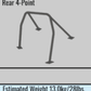Cusco Safety 21 2-Passenger 4-Point BLK Roll Cage Subaru WRX GDA 01-07 (S/O/No Cancel)
