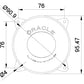 Oracle 95mm 15W High Beam LED Emitter - 6000K