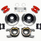 Wilwood D154 P/S P-B Kit Drilled-Red Jeep Dana 35 2.56 Off 5-lug w/ lines