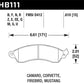 Hawk 1990-1990 Chevy Camaro Iroc-Z (w/Heavy Duty Brakes) High Perf. Street 5.0 Front Brake Pads