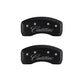MGP 4 Caliper Covers Engraved Front & Rear Cursive/Cadillac Red finish silver ch