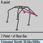 Cusco Safety 21 Steel Roll Cage 8P 40mm Hyundai Genesis CP w/Sunroof