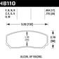 Hawk HPS 5.0 AP Racing w/ 0.654 Thickness Performance Street Brake Pads