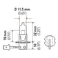 Hella Bulb H3 12V 55W Pk22S T325 Heavy Duty