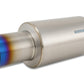 Vibrant Titanium Muffler w/Straight Cut Burnt Tip 4in Inlet / 4in Outlet