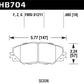 Hawk 06-09 Toyota RAV4 / 10-13 Toyota Matrix Performance Ceramic Front Brake Pads