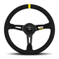 Momo MOD08 Steering Wheel 350 mm -  Black Suede/Black Spokes/1 Stripe