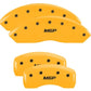 MGP 4 Caliper Covers Engraved Front & Rear MGP Yellow Finish Black Char 2010 Infiniti G37