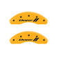 MGP 4 Caliper Covers Engraved Front & Rear With stripes/Dart Yellow finish black ch