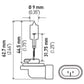 Hella Bulb 862 12V 37.5W PGJ13 T3.25