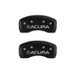 MGP 4 Caliper Covers Engraved Front & Rear Acura Red finish silver ch