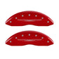 MGP 4 Caliper Covers Engraved Front & Rear Style 2/Chrysler Wing Red finish silver ch