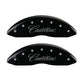 MGP 4 Caliper Covers Engraved Front Cadillac Engraved Rear ATS Black finish silver ch