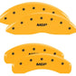 MGP 4 Caliper Covers Engraved Front & Rear MGP Yellow Finish Black Char 2019 Nissan Armada