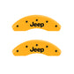 MGP 4 Caliper Covers Engraved Front & Rear JEEP Yellow finish black ch