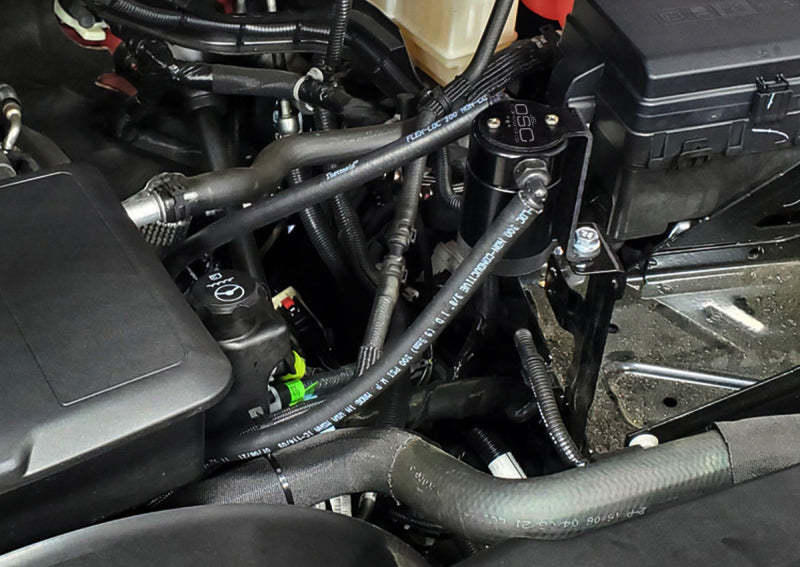 J&L 20-22 Chevy Silverado/GMC Sierra 2500/3500 6.6L Drivers Side Oil Separator 3.0 - Black Anodi