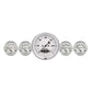 AutoMeter Gauge Kit 5 Pc. 3-3/8in. & 2-1/16in. Elec. Speedometer Old Tyme White