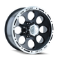 ION Type 174 17x9 / 5x139.7 BP / 0mm Offset / 108mm Hub Black/Machined Wheel