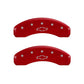 MGP 4 Caliper Covers Engraved Front & Rear Bowtie Red finish silver ch