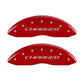 MGP 4 Caliper Covers Engraved Front & Rear Block/Charger Red finish silver ch