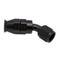 DeatschWerks 6AN Female Swivel 45-Degree Hose End PTFE (Incl 1 Olive Insert) - Anodized Matte Black