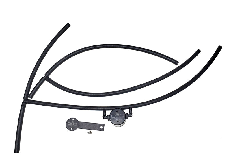 J&amp;L 16-23 Nissan Titan 5.6L Passenger Side Oil Separator 3.0 - Black Anodized