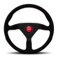 Momo Montecarlo Alcantara Steering Wheel 350 mm - Black/Red Stitch/Black Spokes