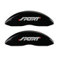 MGP 4 Caliper Covers Engraved Front & Rear No bolts/Sport Black finish silver ch