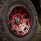 ICON Victory 17x8.5 5x4.5 0mm Offset 4.75in BS Satin Black w/Red Tint Wheel