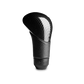 Momo Shadow Shift Knob - Black Airleather, Carbon Effect Insert