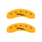 MGP 4 Caliper Covers Engraved Front & Rear Ssr Yellow Finish Black Char 2003 GMC Sierra 1500