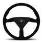 Momo Montecarlo Alcantara Steering Wheel 320 mm - Black/Black Stitch/Black Spokes