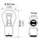 Hella Bulb 2057 12V 27/7W BAY15d S8