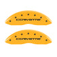 MGP 4 Caliper Covers Engraved Front & Rear C6/Corvette Yellow finish black ch