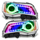 Oracle 11-14 Chrysler 300C SMD HL - Chrome - NON HID - ColorSHIFT DRL w/ Simple Controller