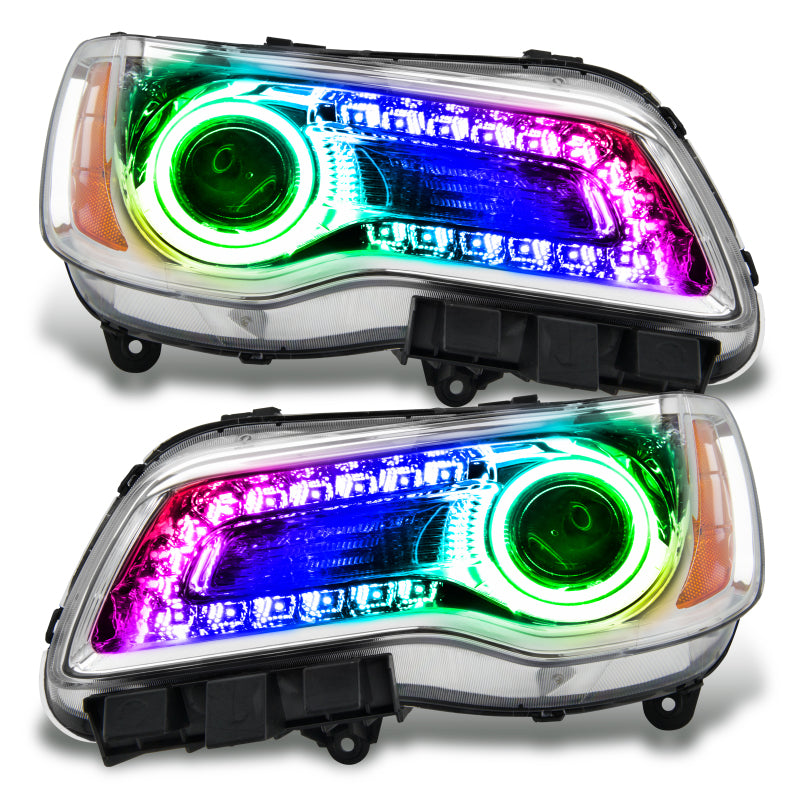 Oracle 11-14 Chrysler 300C SMD HL - Chrome - NON HID - ColorSHIFT DRL - ColorSHIFT w/ 2.0 Controller
