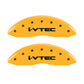 MGP 4 Caliper Covers Engraved Front & Rear I-Vtec Yellow Finish Black Char 2017 Acura RDX