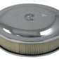 Moroso Racing Air Cleaner - 14in x 3in Filter - Raised Bottom - Aluminum - Chrome Plated