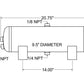 Firestone Air Tank 5 Gallon 9.5in. x 20.75in. (4) 1/4in. NPT Ports 150 PSI - Black (WR17609246)