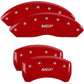 MGP 4 Caliper Covers Engraved Front & Rear MGP Red Finish Silver Char 2019 Chevrolet Blazer