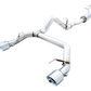 AWE Tuning 2021+ Ford Bronco 0FG Dual Rear Exit Exhaust w/Chrome Silver Tips & Bash Guard