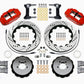 Wilwood Narrow Superlite 6R Front Hat Kit 14.00in Drilled Red 1999-2012 Subaru WRX w/Lines