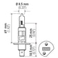 Hella Bulb H1 12V 55W P145S T25 +50