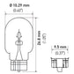 Hella Universal Clear T3.25 Incandescent 12V 3W Bulb (MOQ 10)