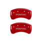MGP 4 Caliper Covers Engraved Front & Rear Pontiac Red finish silver ch