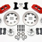 Wilwood Dynapro 6 Front Hub Kit 12.19in Red 74-80 Pinto/Mustang II Disc Spindle only