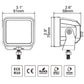 Go Rhino Xplor Blackout Series Cube LED Flood Light Kit (Surface/Threaded Stud Mnt) 3x3 - Blk (Pair)