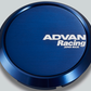 Advan 73mm Flat Centercap - Blue Anodized